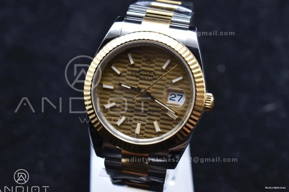 DateJust Dial Edition 608 SS 41 Oyster 904L YG 126333 YG Textured on 1:1 Clean Best Sleek Bracelet VR Steel 1223